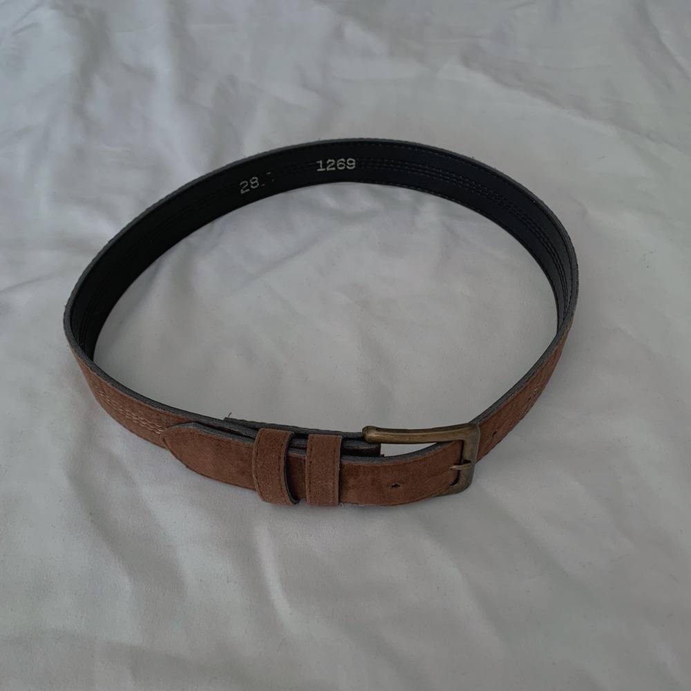Brown suede belt